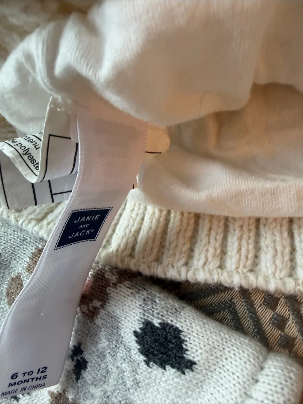 Cable Knit Pom Hat Cream and Floral Scarf Pink and Gray Janie & Jack NWT